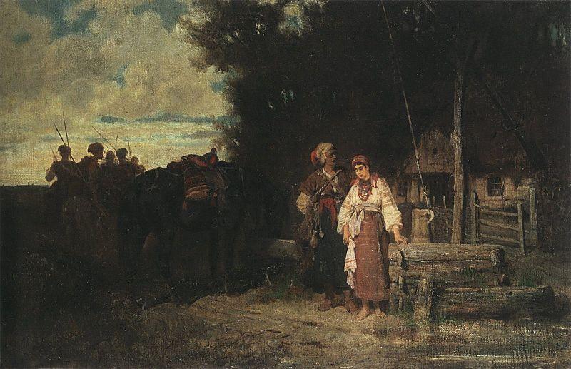 jozef brandt Pozegnanie oil painting image